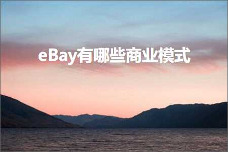 璺ㄥ鐢靛晢鐭ヨ瘑:eBay鏈夊摢浜涘晢涓氭ā寮? width=